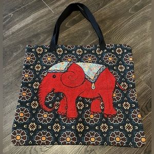 Elephant Tapestry Tote Bag